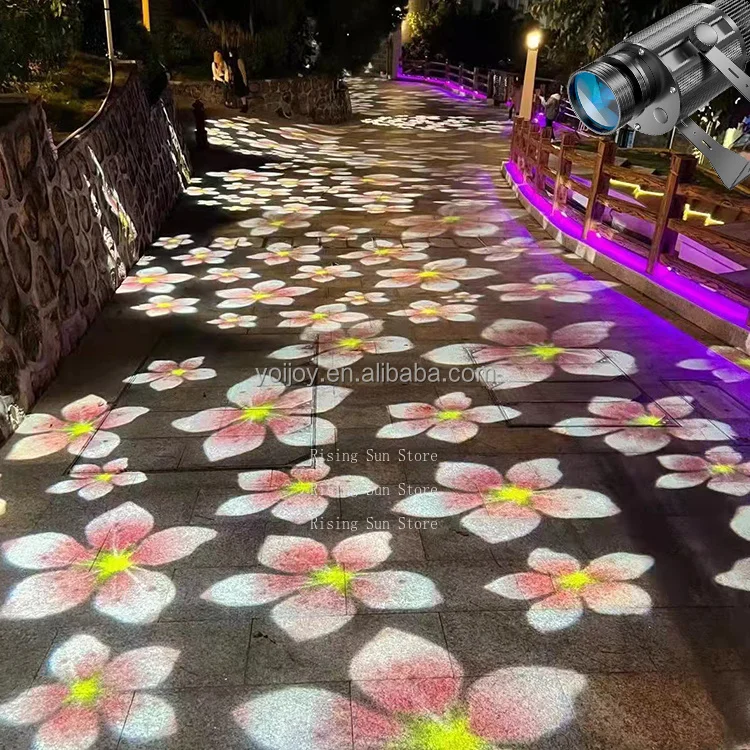 35W IP67 Wedding Public Garden Decorative LED Outdoor Five-Grid Logo Projection Light with Dynamic Pattern Remote