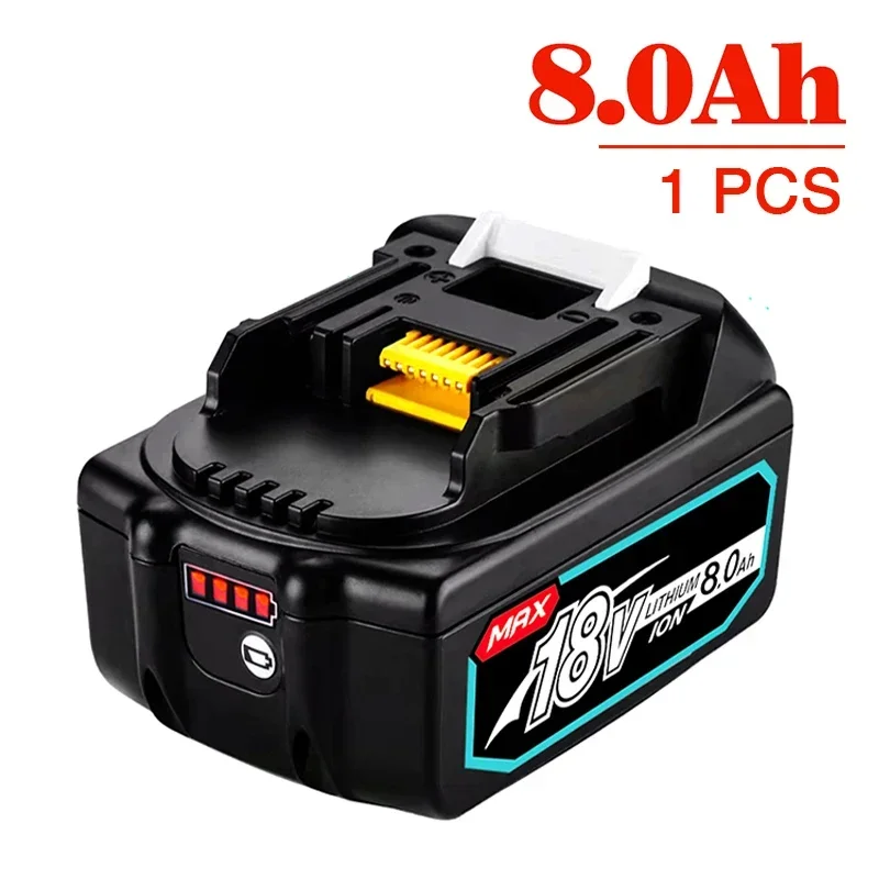 Original Makita 18V 6.0 8.0Ah Rechargeable Battery for Makita Power Tools with LED Li-ion Replacement LXT BL1860 1850 18v8000mAh