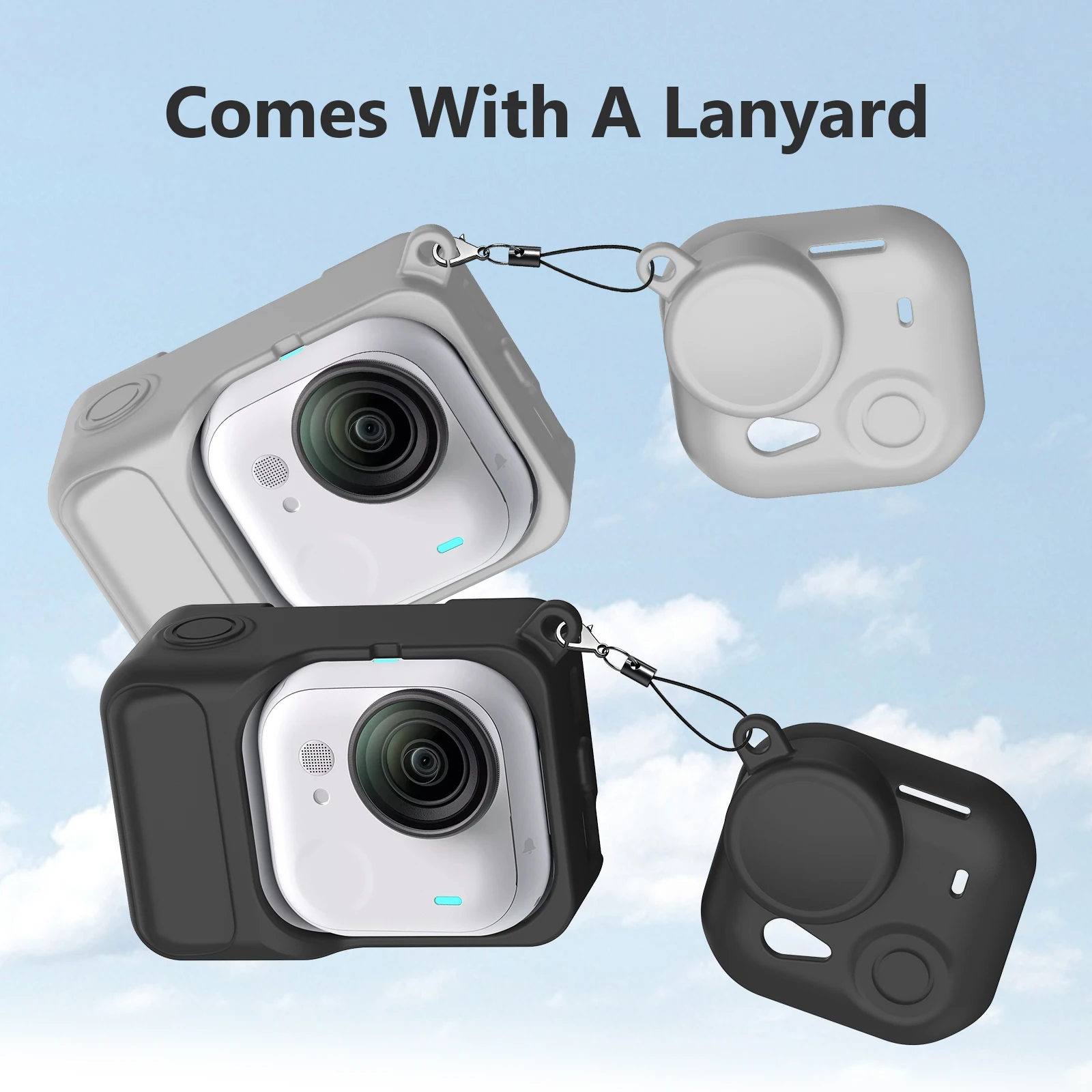 

Silicone Protective Cover Case for Insta360 GO Ultra Action Camera,Waterproof Silicone Case with Lens Cap & Lanyard for GO Ultra