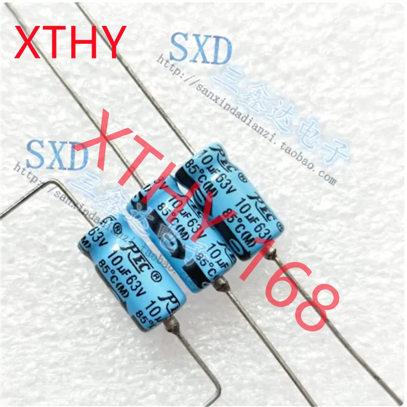 63V 10UF 10UF 63V Imported Original REC Cathode Amplifier Axial Horizontal Electrolytic Capacitor Volume: 6*13