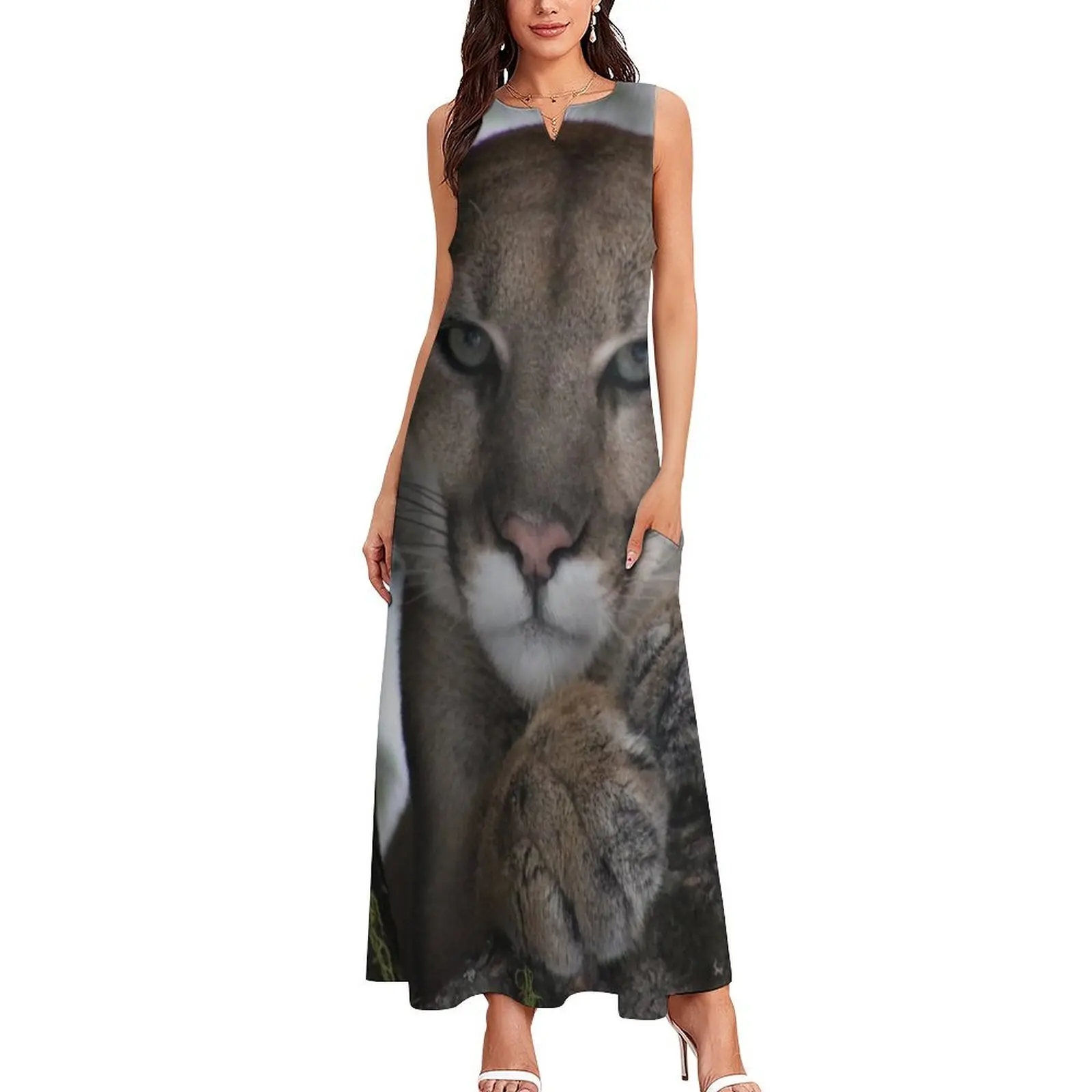 Cougar (Mountain Lion) Photograph Long Dress summer dresses ladies dresses for special occasions