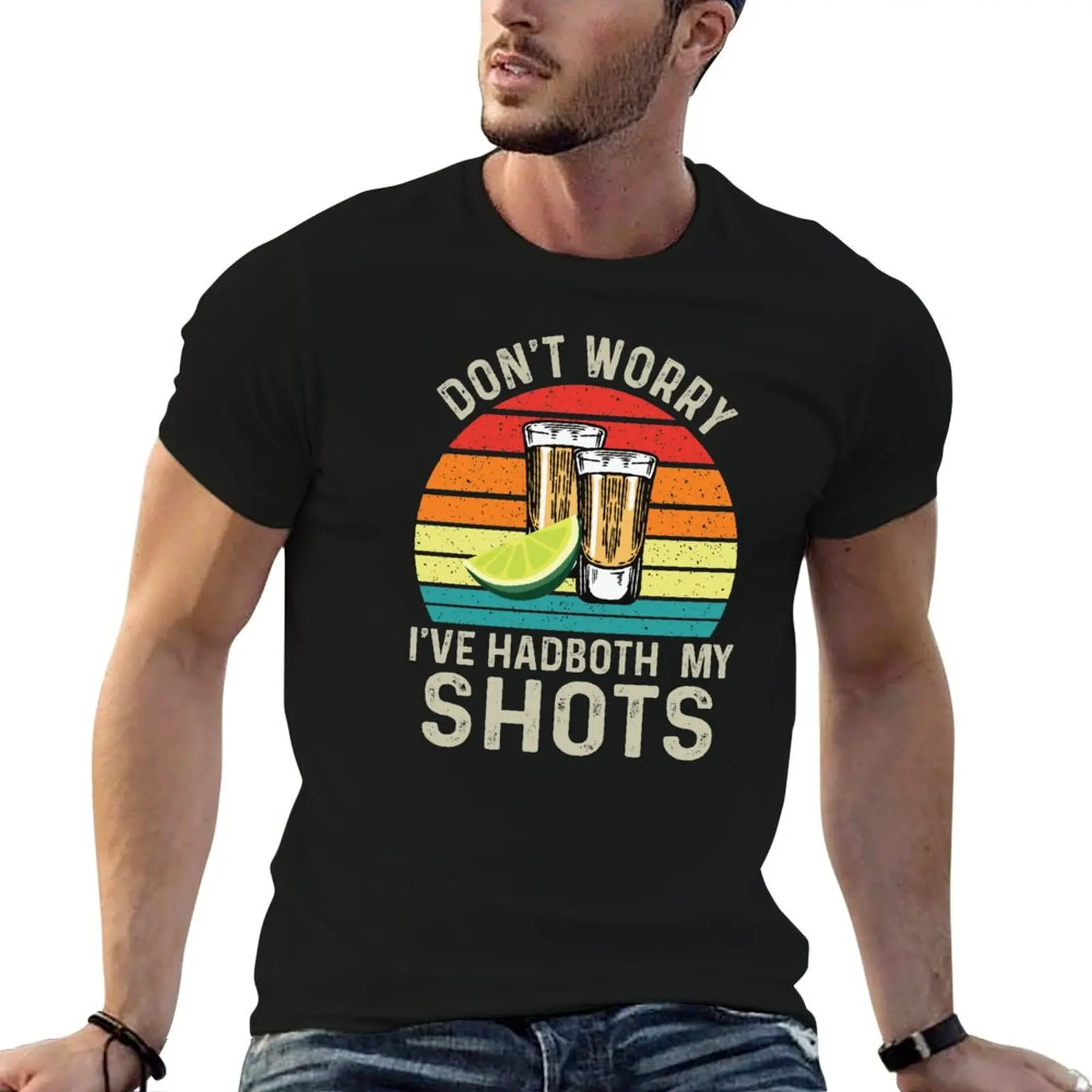 Don't worry I've Had Both of My Shots - Drinking Lovers T-Shirt Casual Basic Short Sleeve T-Shirt