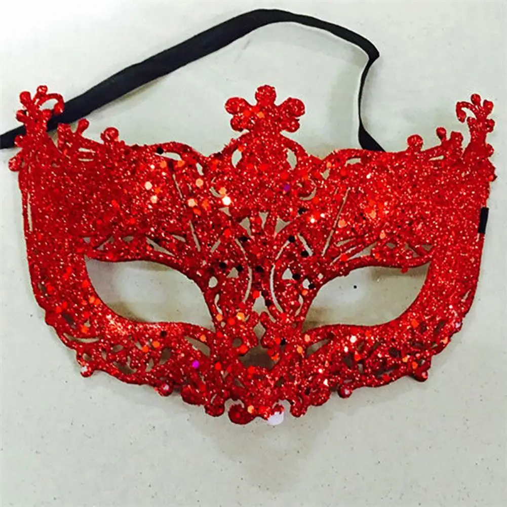 Masque de Cosplay Anime à Paillettes, Masque Facial Tim ade, Accessoires de ixde Bal Sexy, Costume d'Halloween, Masque pour les Yeux de la Reine de la Boîte de Nuit, Poupées Babydoll