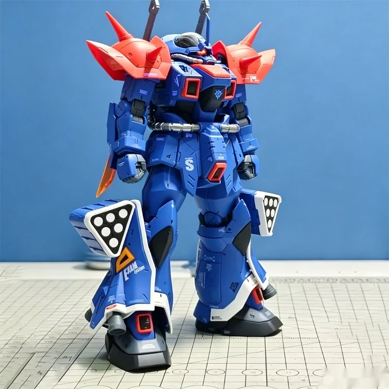 HG 1/144 MS-08TX Blau-Rotes Mecha-Bausatz-Modell mit Riesenschwert-Zubehör, bewegliche Sammlerfigur, Desktop-Dekoration, verpacktes Spielzeug
