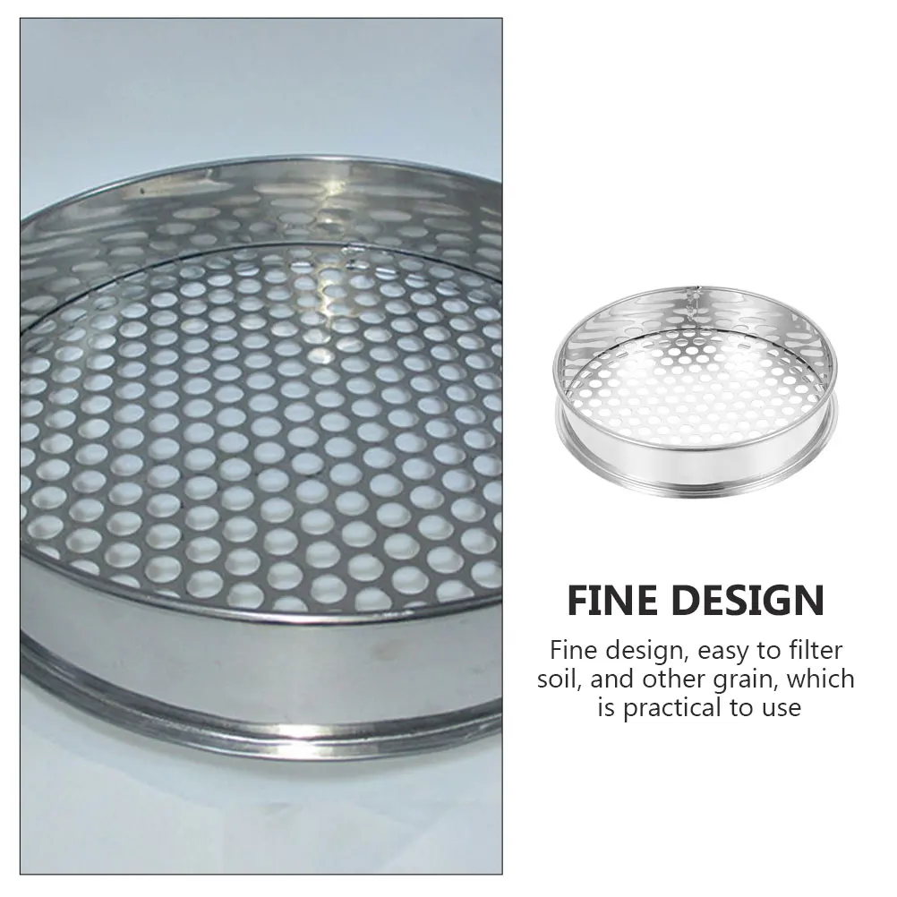 

Round Hole Sieve Garden Soil Sifter Large Potting Lightweight Durable Household Tool Efficient Filtering Strong Stable Home