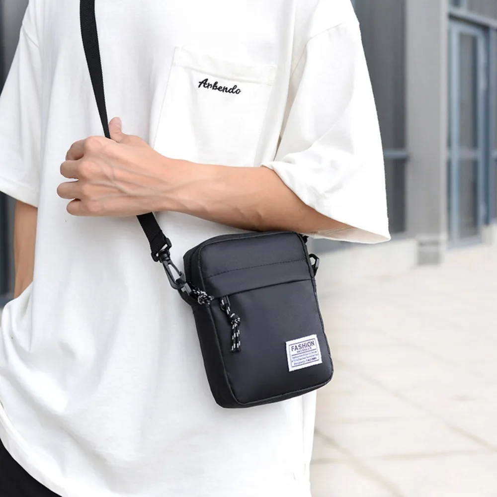 Casual Oxford Cloth Shoulder Bag Black Grey Blue Business Small Square Bag Retro Bag Casual and Fashionable Crossbody Bag