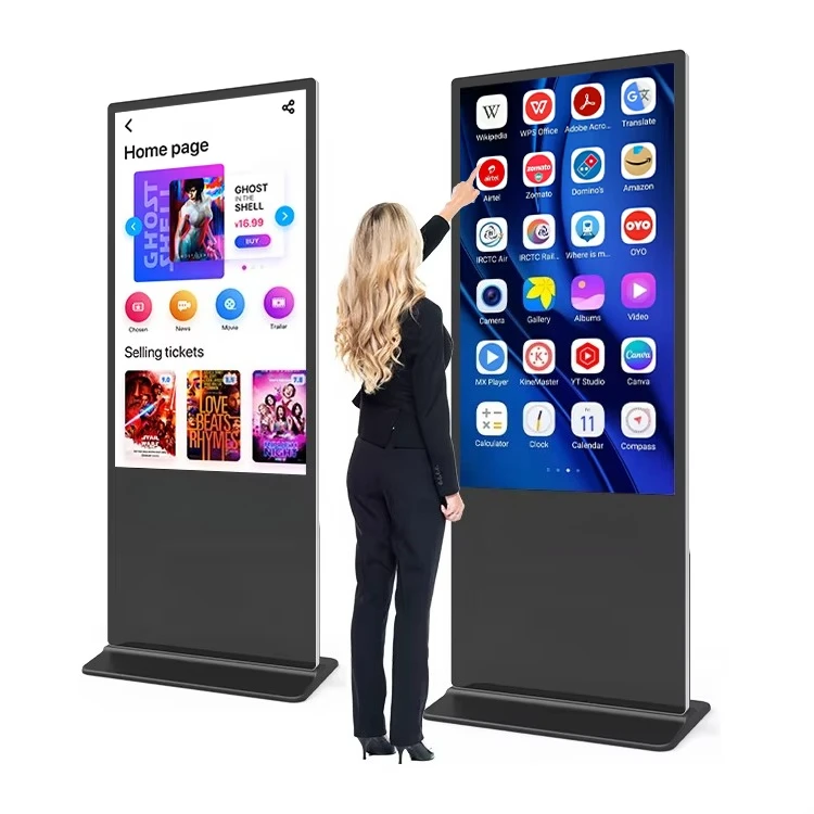 

Высокое качество OEM Android Video 43 50 55 65 75-дюймовый напольный ЖК-экран с сенсорным экраном рекламный экран