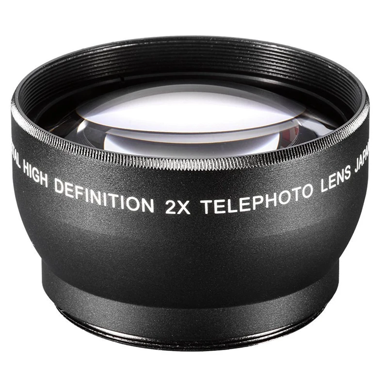 Retail 55mm 2X Telephoto Lens Teleconverter for Canon Nikon Sony Pentax 18-55mm