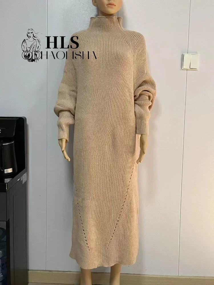 Women\'s Autumn Winter Sweater Dress Korean Version Pullover Jersey Fashion Streetwear Elegant Women\'s Long Sleeve Tops Jumper