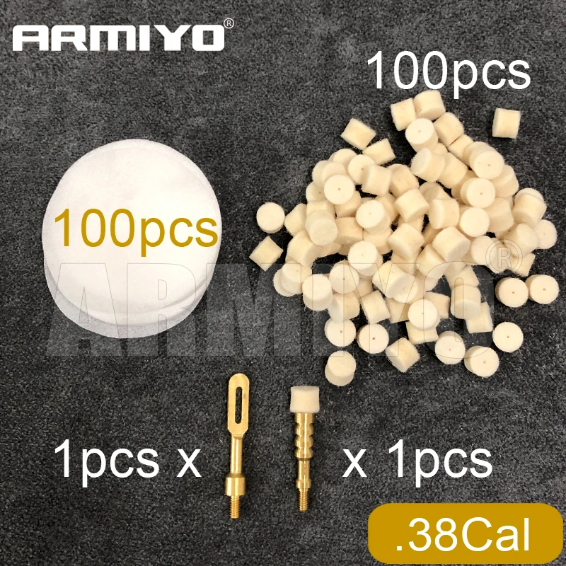 Armiyo Schlauch- und Rohrreinigungspads aus Wollfilz mit Löchern, 6 cm, Messinghalter, massive Schlitzspitzen für 4,5 mm bis 9 mm Jagd – Detail 4