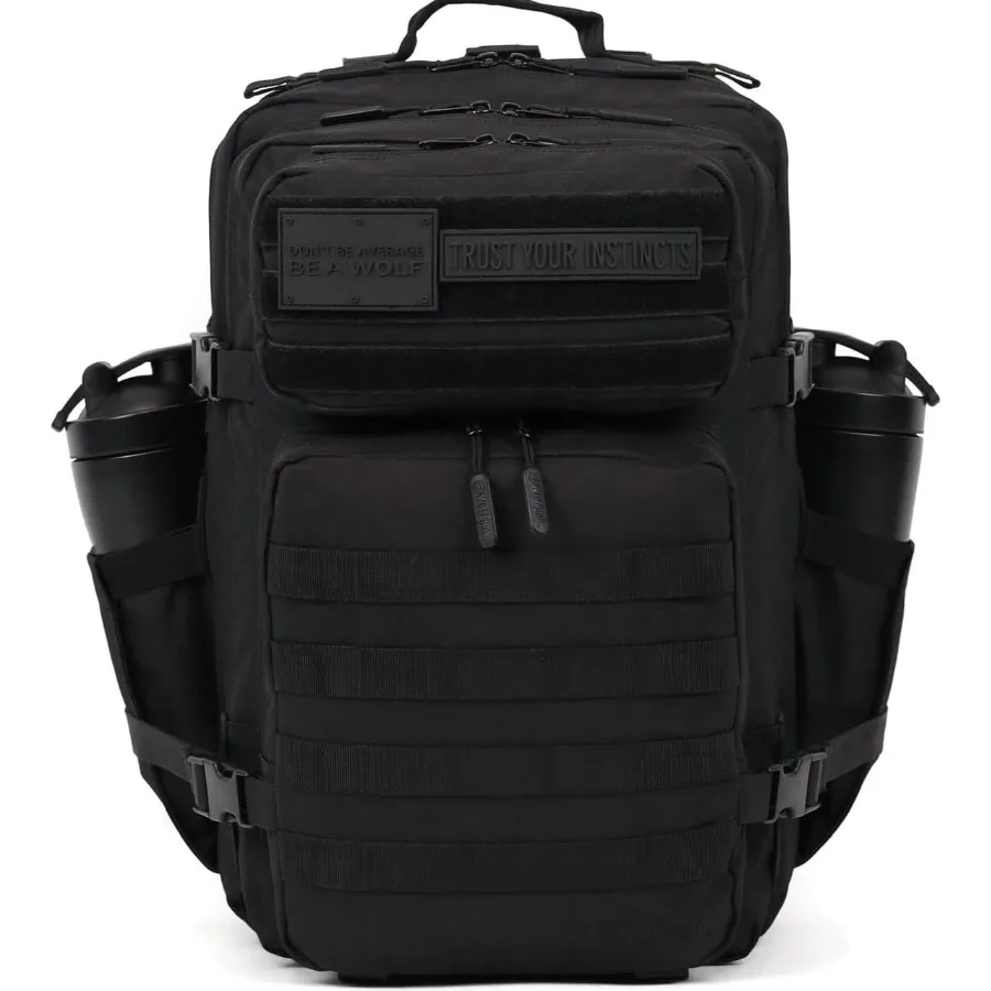 WOLFpak 45L Athletic Gym Rucksack – Robustes, wasserdichtes 1000D-Oxford-Material mit MOLLE-Gurtband, Laptoptasche und Dual-Cup-Halterung