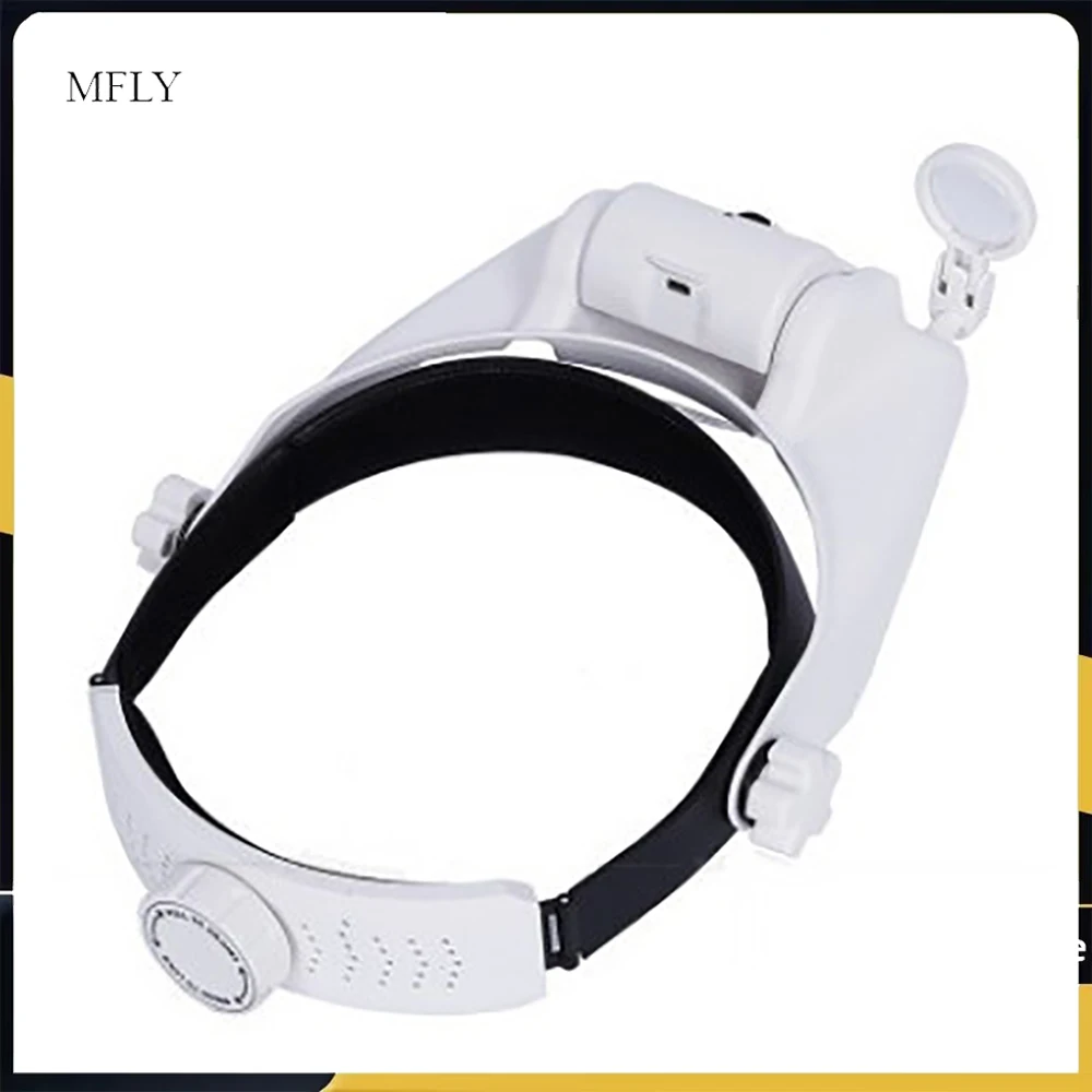 LED Lighting Lamp Head Loupe Jeweler Headband Magnifier Eye Glasses Optical Tool Repair Reading Magnifier USB Rechargeable