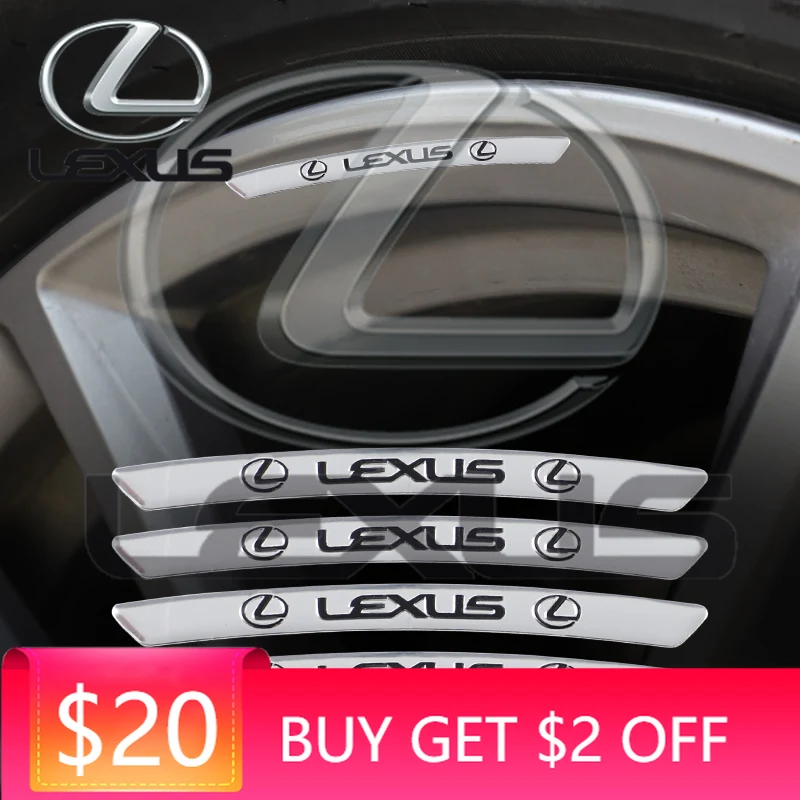 

Наклейки-эмблемы на колесные диски (4 шт.) из алюминиевого сплава для Lexus F SPORT GX460, CT200h, IS250, ES220D, IS200 Fsport, GS, GX, IS, LS, LX, NX