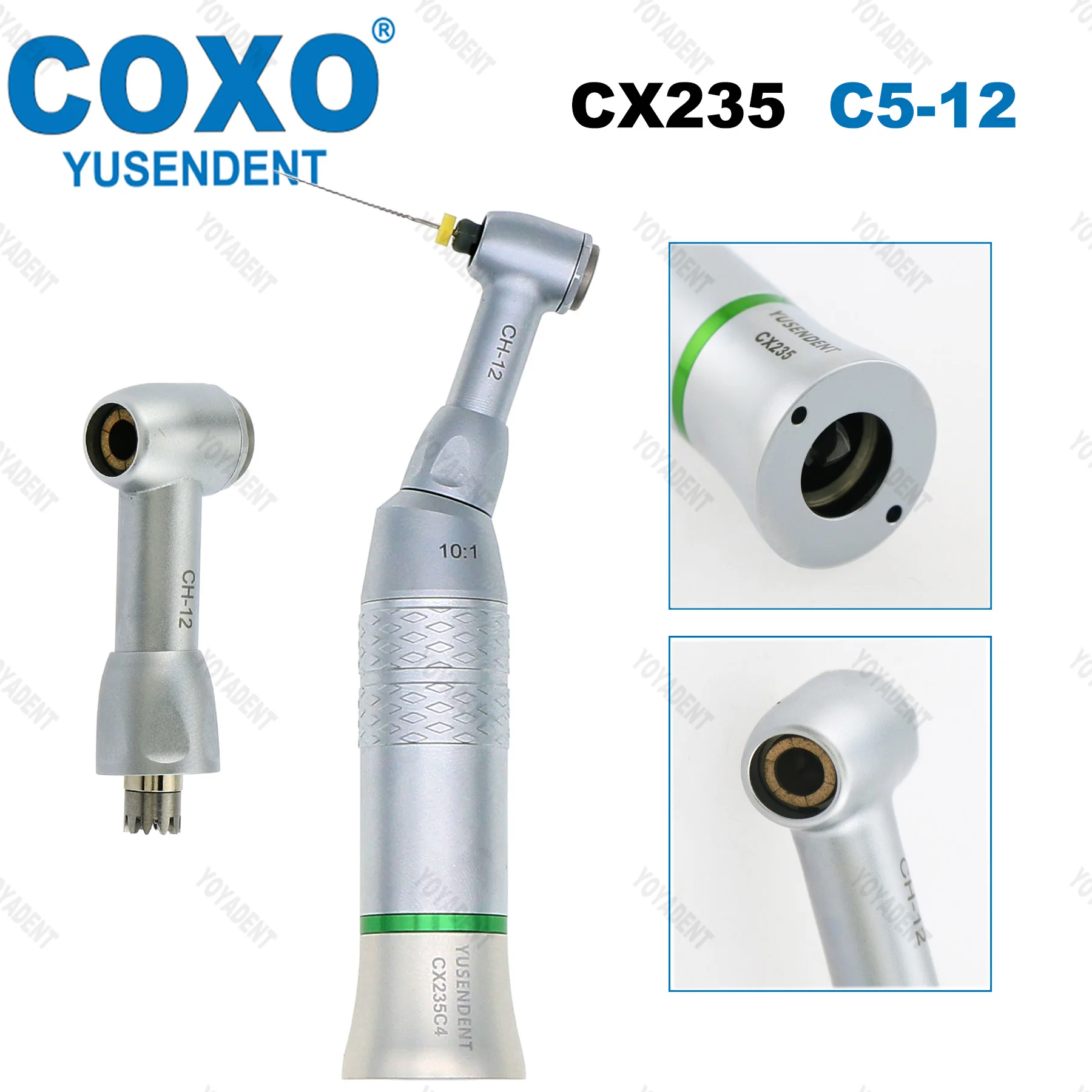 COXO 10:1 Dental Handpiece Low Speed Handpiece 90º Reciprocating manual file burs Endodontic Treatment  E Type Fit KAVO NSK