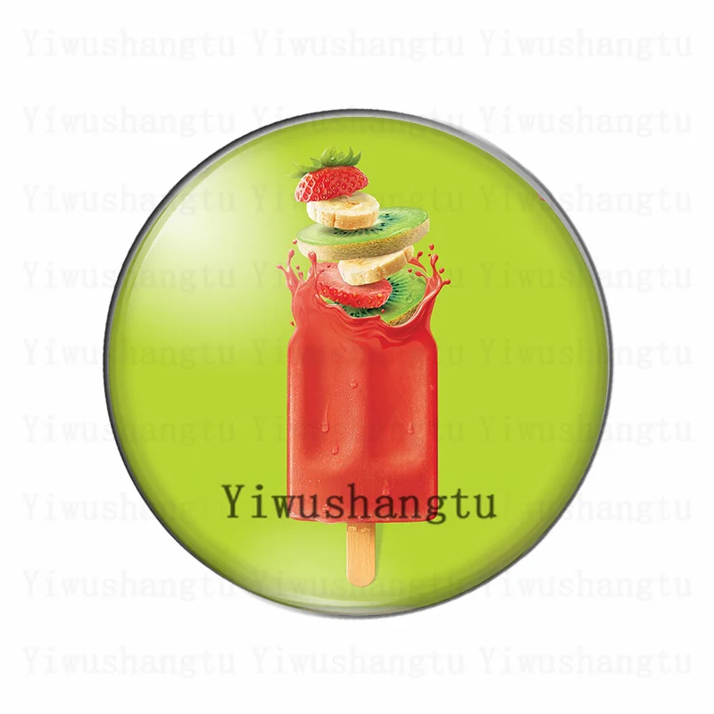 جديد لذيذ الشوكولاته وآيس كريم 12 مللي متر/20 مللي متر/25 مللي متر/30 مللي متر صورة مستديرة الزجاج كابوشون التجريبي ظهر مسطح صنع النتائج #3