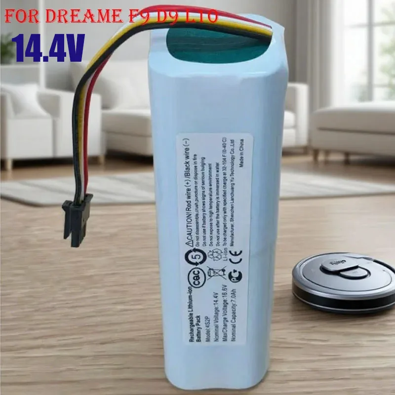 

14.4V Replacement Battery P2008-4S2P-MMBK P2150-4S2P-XWDLS for Xiaomi Mijia Vacuum Cleaner1T for Dreame S10 D9 F9 L10Pro L10Plus