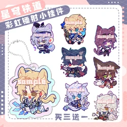 Game Honkai: Star Rail Gepard Landau Bronya Zaychik Dan Heng Silver Wolf Acrylic Keychain Pendant Collection Bag Keyrings