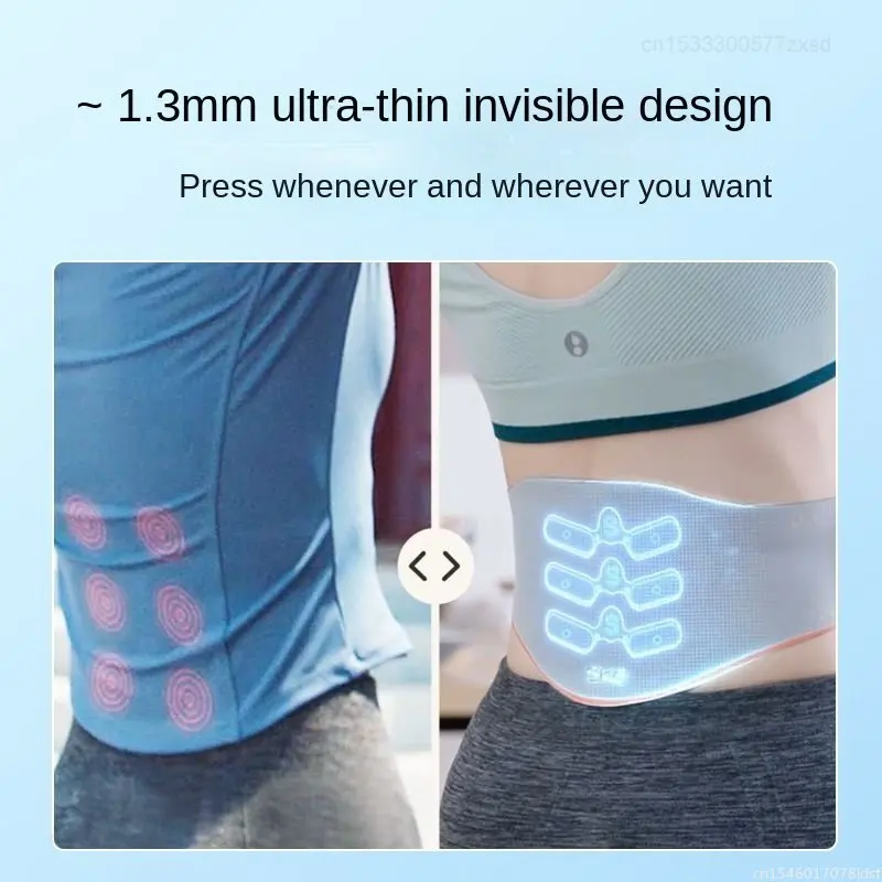 يوبين حزام تدليك W5 EMS + عشرات نبض 6 منطقة ضغط ساخن تدليك نوع-C شحن APP التحكم الذكي تدليك الخصر للمنزل