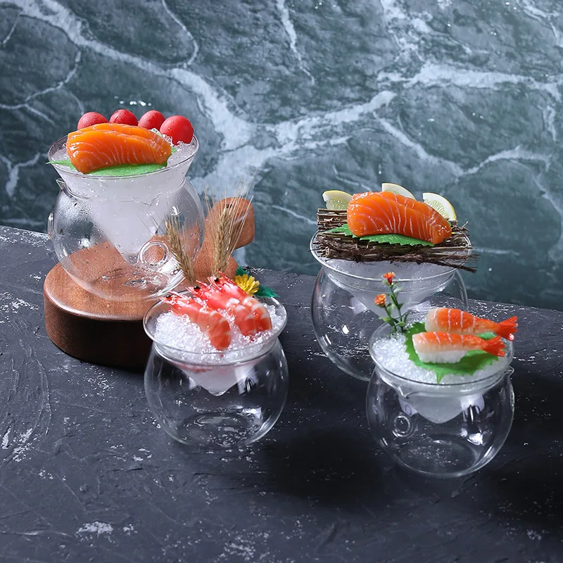 Cocktail Glasses Set with Opening, Martini Chiller, Cocktail Glasses, Caviar Server, Dry Ice Salad Serving Bowl, Cool Cup