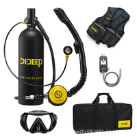 DIDEEP-Scuba Diving Oxygen Tank, Snorkeling Underwater Work Equipment, 2L, 30-35 Minutes