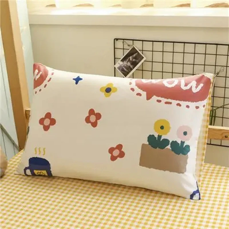 Lovely sarung bantal bayi tunggal 100% katun sarung bantal anak-anak lembut rumah empat musim sarung bantal kartun asrama siswa