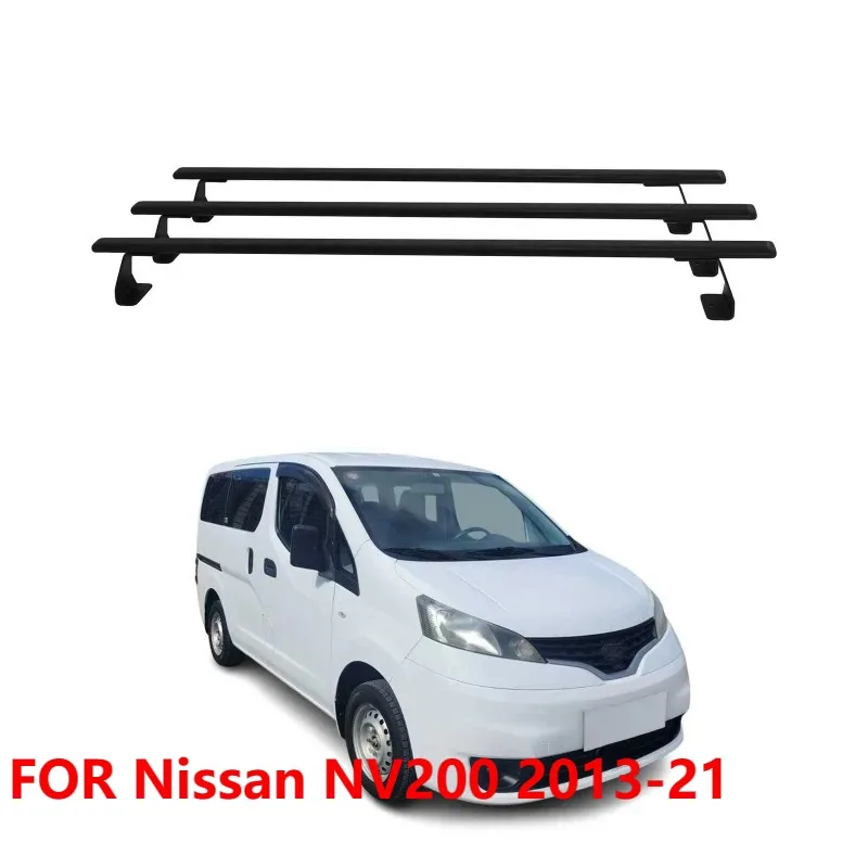 

Поперечные перекладины багажника на крышу для Nissan NV200 2013-21, сверхпрочный стальной черный багажник, 3 шт.
