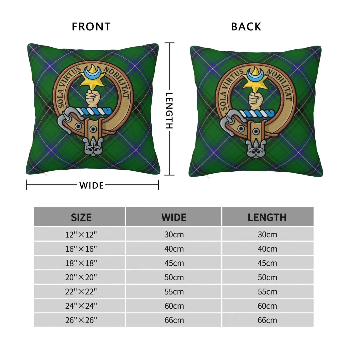 Clan Henderson Crest Over Tartan Square Pillowcase Polyester Linen Velvet Printed Zip Decorative Throw Pillow Case Home Cover