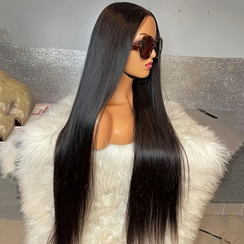 13x6 الدانتيل الجبهة الباروكات شعر الإنسان للنساء 200 الكثافة HD شفافة 28 بوصة مستقيم الدانتيل الجبهة الباروكات الشعر البشري