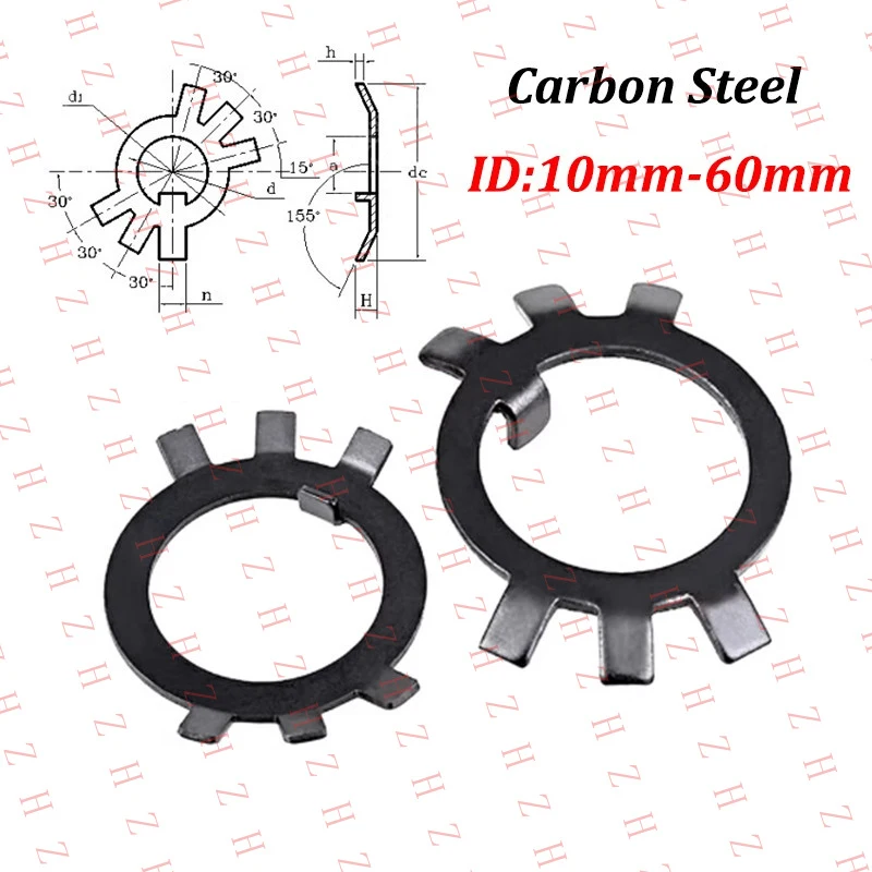 

U+ Retaining Washers 10mm 12mm 14mm 16mm~60mm Inner Dia Locking Washer Carbon Steel【Minimum order: 10 pieces】