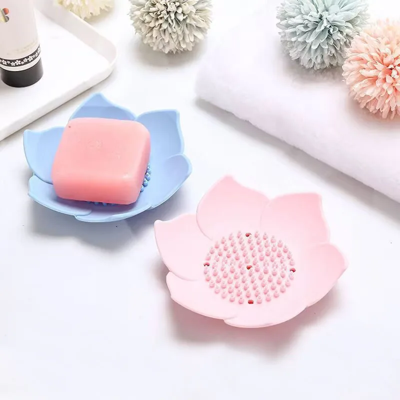 ​Silicone Flower Soap Pallet: Creative Drain Tray for Bathroom - Waterproof Soap Holder with Fast-Drying Decorative & Practical​