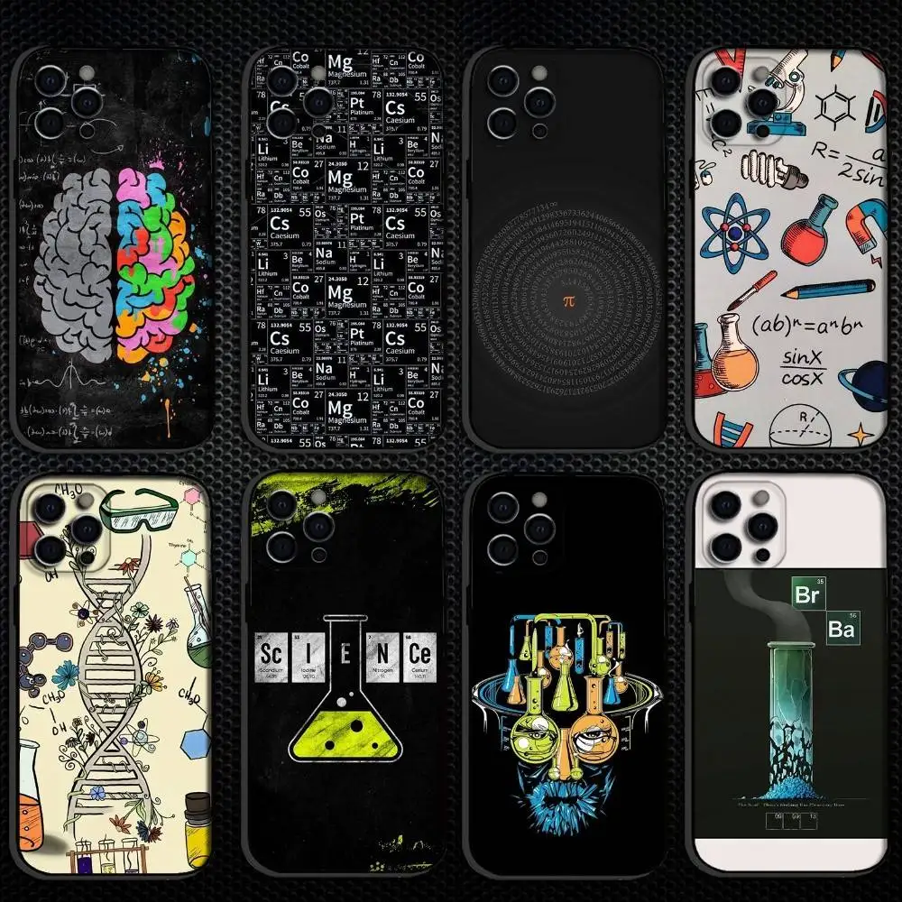 

Chemical Biology Experiments Phone Case For iPhone 16,15,14,13,12,11 Plus,Pro Max, Soft Silicone Black Cover