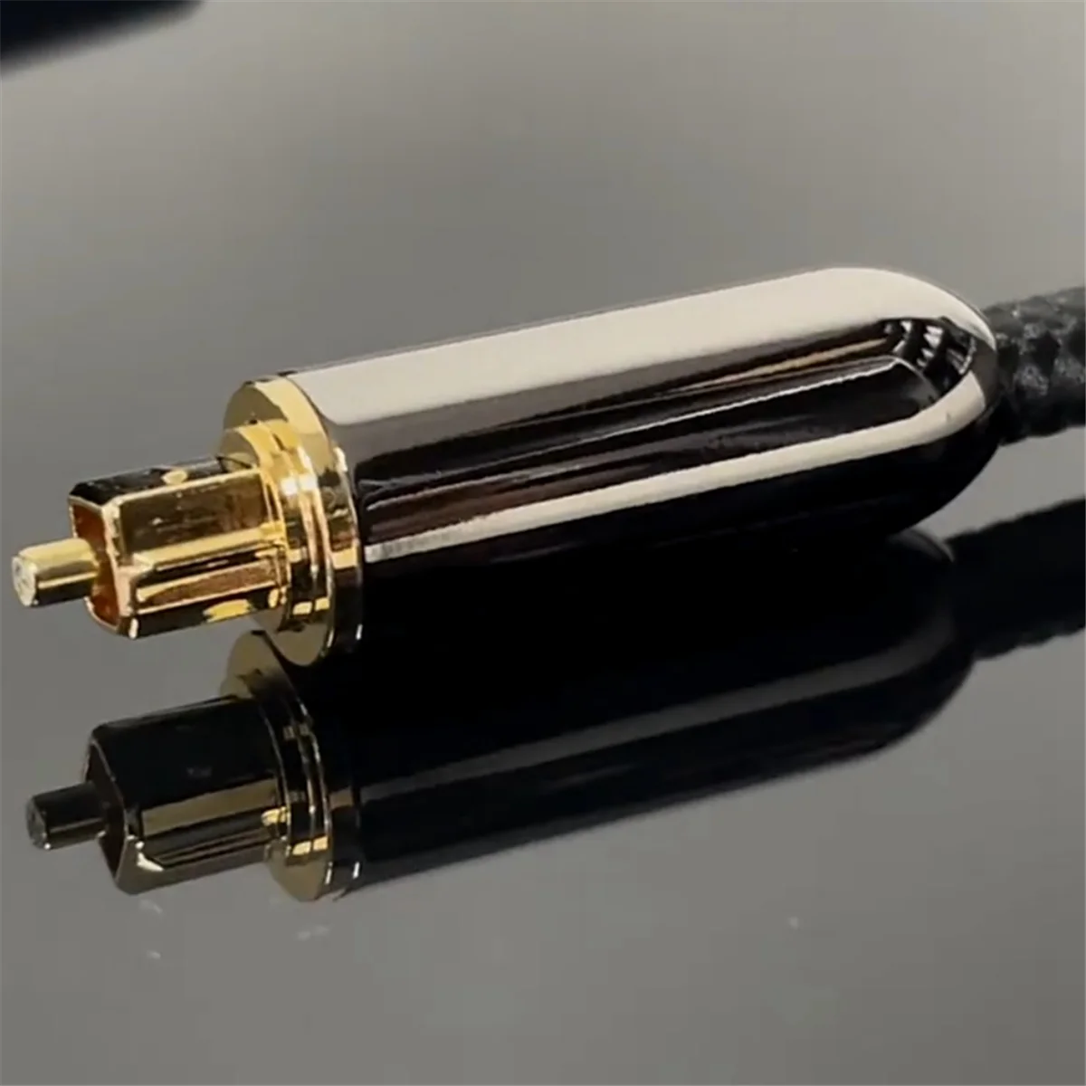 Divisor de Cable de fibra óptica 2 en 1, convertidor Toslink para HDTV, DVD, amplificador de barra de sonido de TV Digital, Puerto chapado en oro