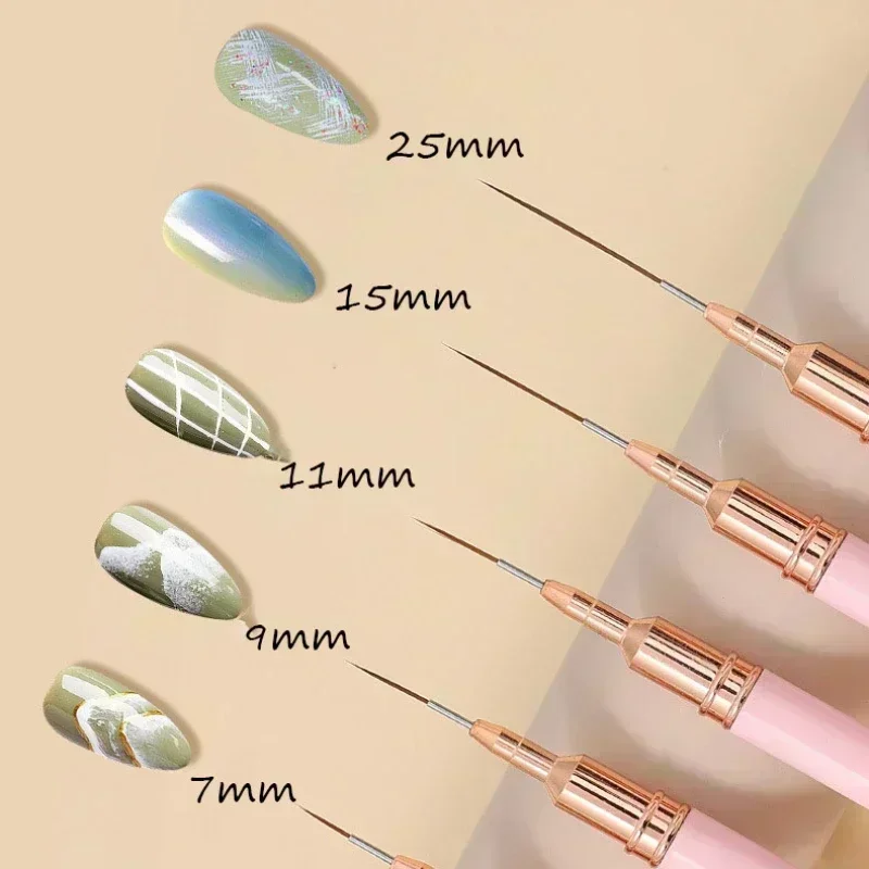 100Sets 5Pcs/Set  Nail Art Pens brushes Nail Art Tool Set for Long Lines Nail Drawing Pen for Home Use and Professional Nail Sal