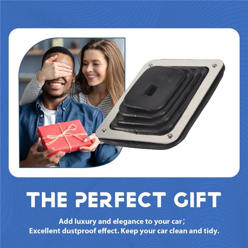 BB-Car التحول غطاء غبار المطاط شيفتر التمهيد مع لوحة الكروم 5 5/8X6 3/4 دليل التلقائي ل Hurst B & M GM350