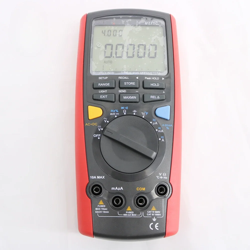 UNI-T Digital Multimeter UT71C AC+DC Voltage Measurement Volt Amp Ohm Capacitance Temp Tester