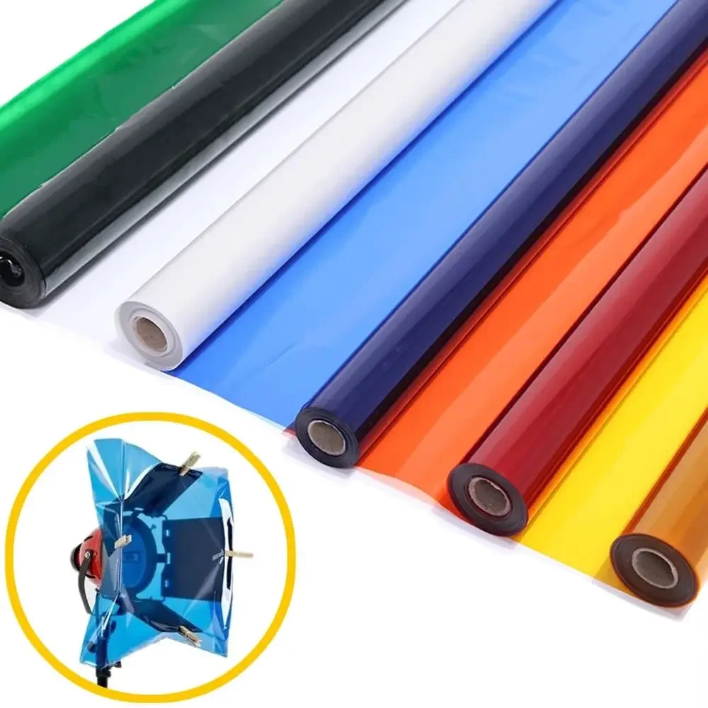 Professional 40cmx50cm Gel Color Filter Sheet Transparent Film for Camera Studio Light Stage Lighting Redhead Light