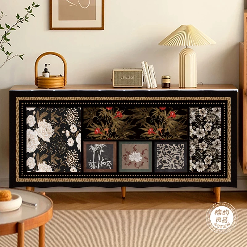 American Style Cabinet With Masking Curtain, TV Cabinet, Miscellaneous Cabinet, Dust Curtain, Cabinet, Ugly Curtain, Velcro