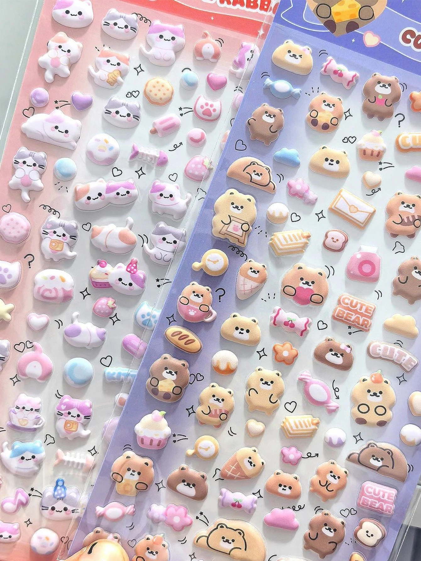 

3D Cat Rabbit Foam Sticker Little Nose Cartoon Animal Three-dimensional Sticker Children's Handmade DIY Mobile Phone Decoration