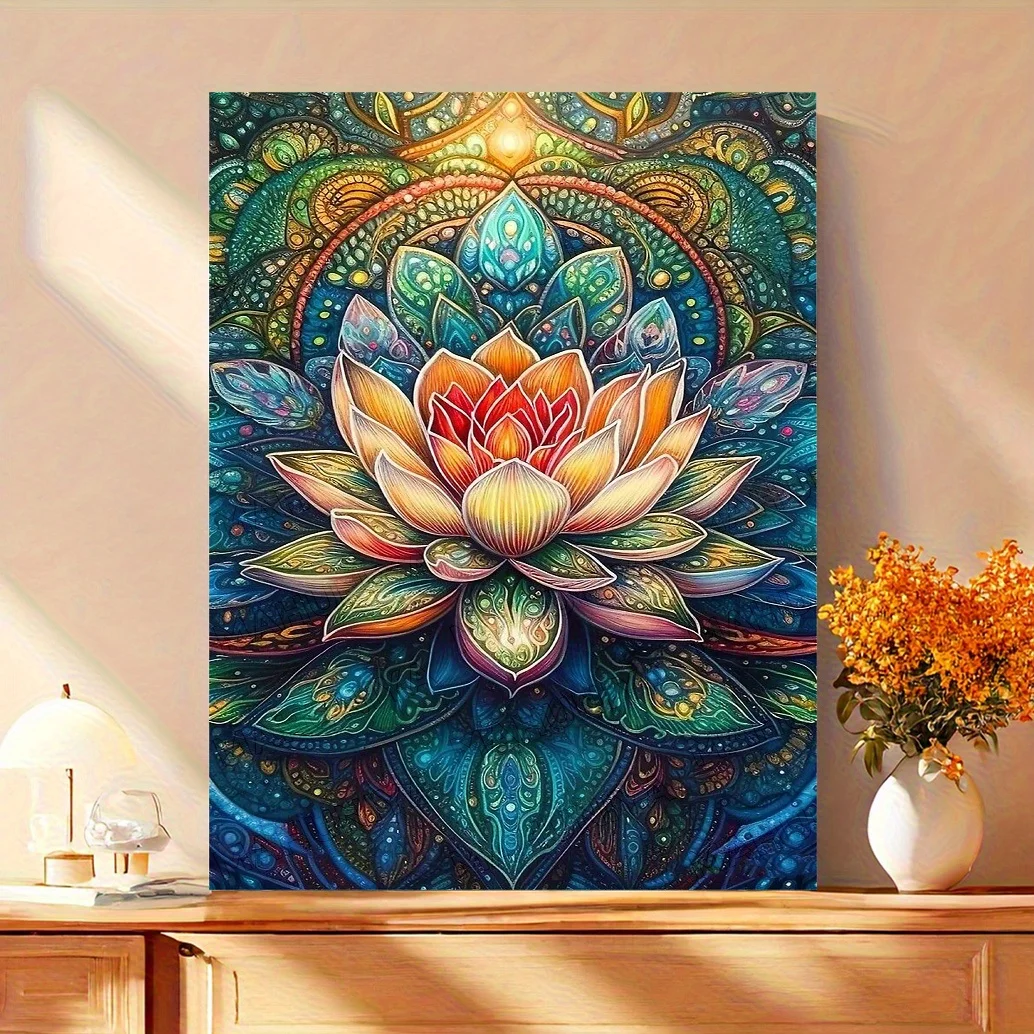500/1000/1200/2000PCS Puzzle Lotus and Mandala Jigsaw DIY Modern Home Wall Decor Family Fun Holiday and Birthday Gifts