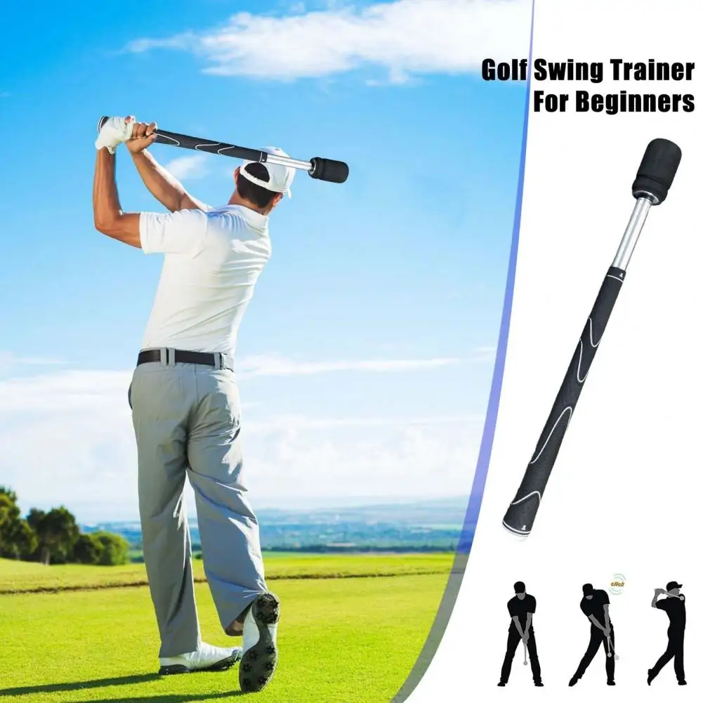 Stainless Steel Golf Practice Stick Golf Warm-up Stick with Sound Design Effective Golf Swing Trainer for Beginners Players