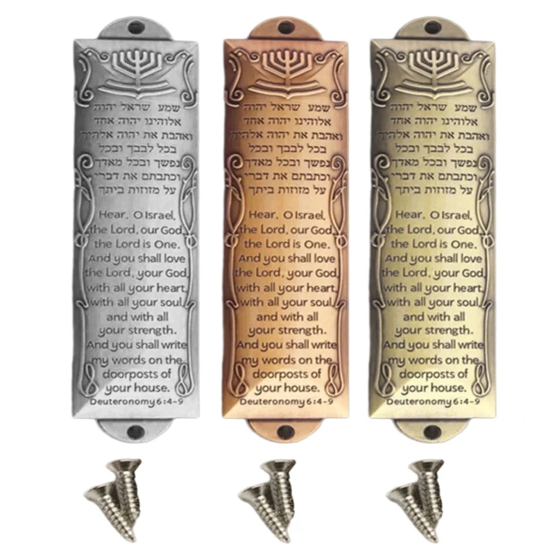 Mezuzah Decorations Elegant Metal House Blessing Ornament Religious Scroll Detailed Catholic Distinctive Door Accessorys