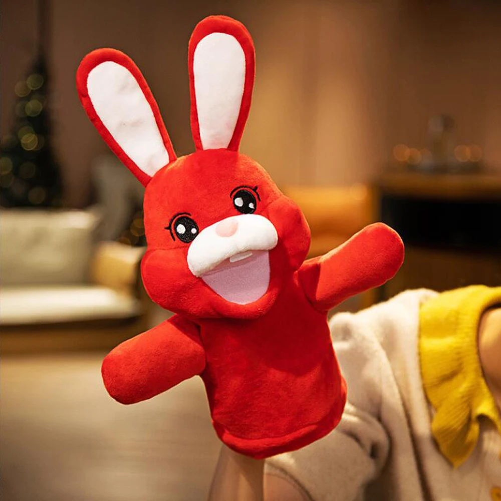 Open Mouth Rabbit Plush Hand Puppet Stuffed Toy