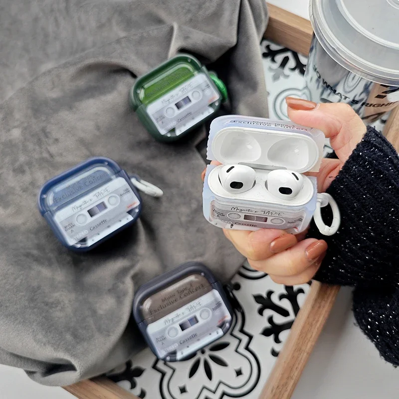 Retro Tape Case for Apple Airpods Pro 3 1st 2nd Generation 2025 New Radio Cover for Airpods 4 3 2 1 Protective Shell Air Pods