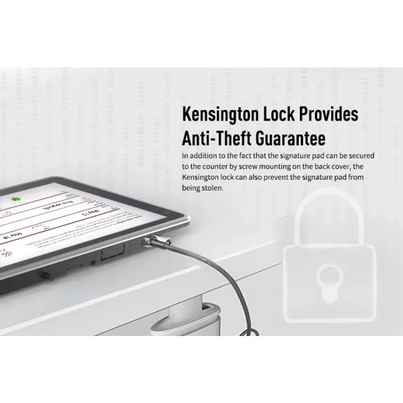 

Hot Sale Step Over Natural Sign Large Screen Classic 10 Inch Signature Pad With Free Software