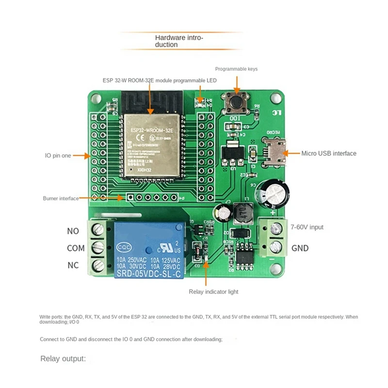 3X une chaîne cite ESP32-WROOM carte de développement citations simples Tech DC 7-60V alimentation pour appareil ménager