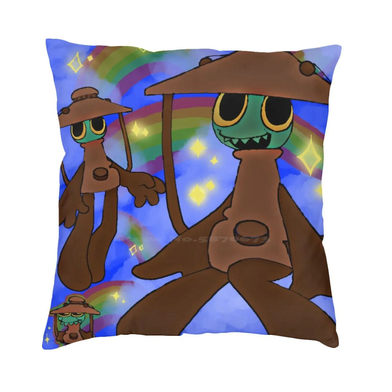 Airy Hfjone Sparkles And Rainbows Dude Hell Yea Pillow Cover Hug Pillowcase Airy Hfjone Object Shows Osc