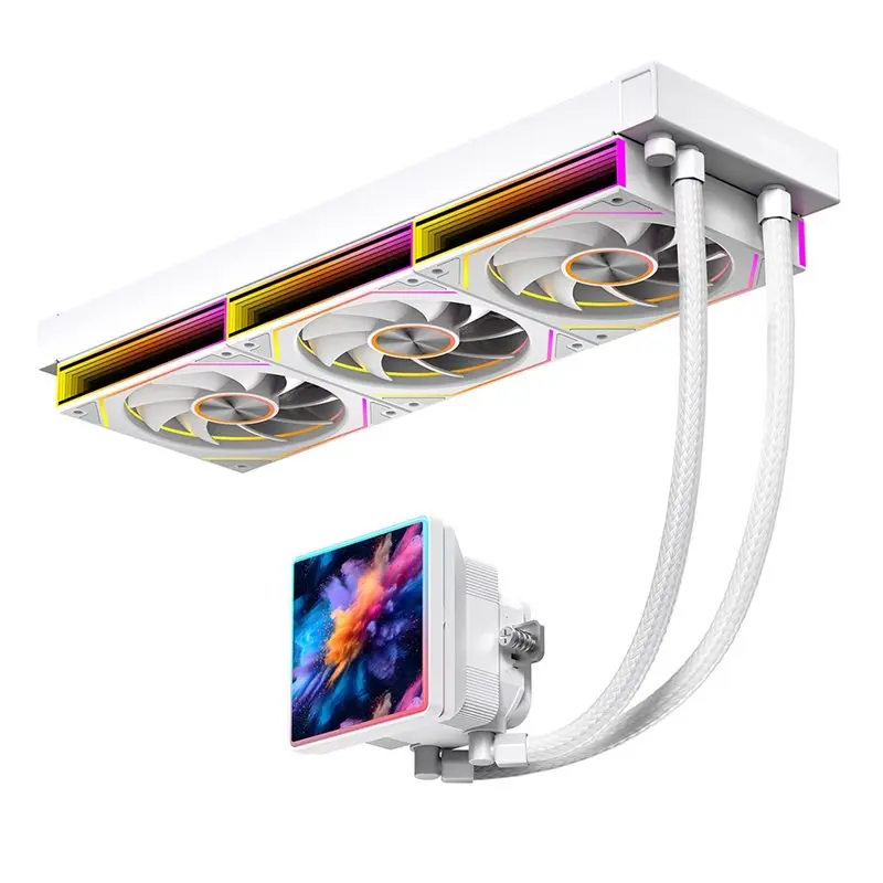 Exquisite-Flow360 SE ARGB Fan Dynamic Light Synchronization Integrated Water Cooling Radiator With 4-Inch LCD Screen Display
