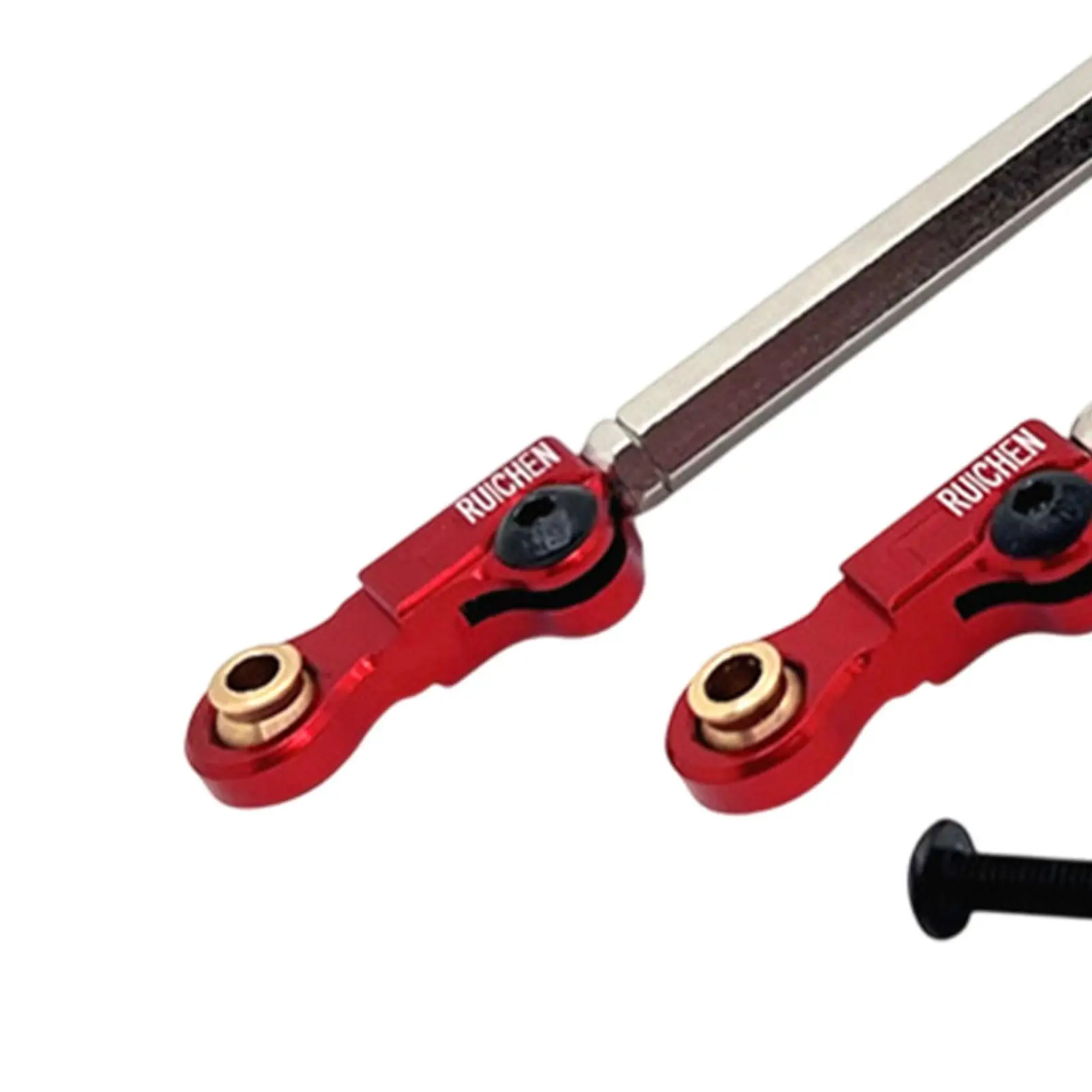 3 Pieces RC Car Steering Rod Adjustable Pulling Servo Arm Aluminum Alloy Iron Upgraded Suitable for 1/12 Remote Control Car
