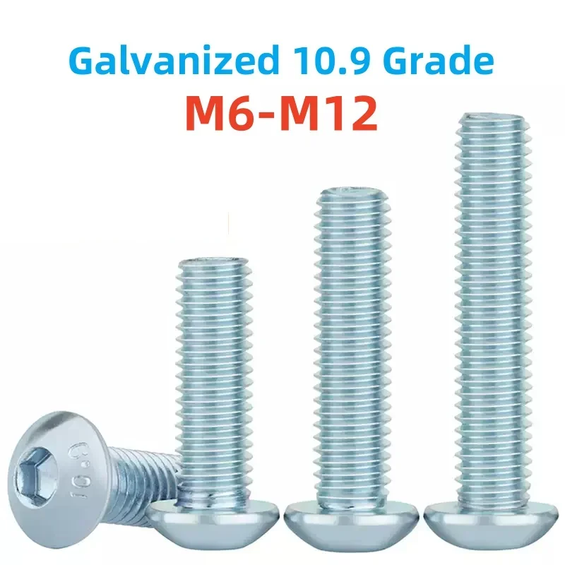 

M6 M8 M10 M12 Galvanized 10.9 Grade Hex Screws Hexagon Screw Cap Socket Button Head Allen Bolt