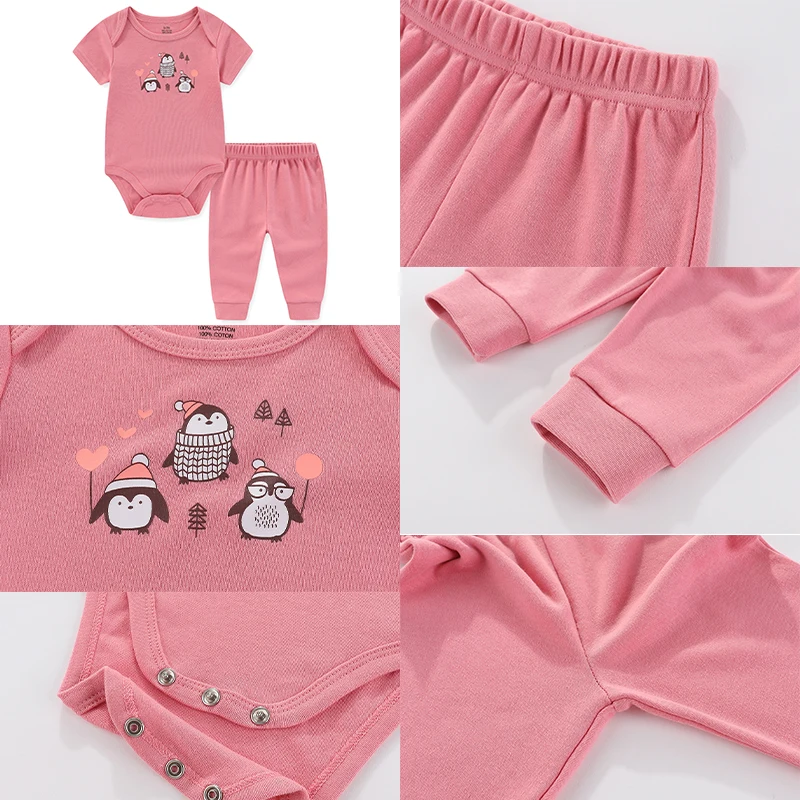 Four Seasons Newborn Baby Girl Gift Set 100% Cotton Jumpsuit/Pant/Hat/Footwear/Mitten/Blanket Infant Clothing Set